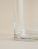 Medium frill top glass vase in cylinder shape - British product
