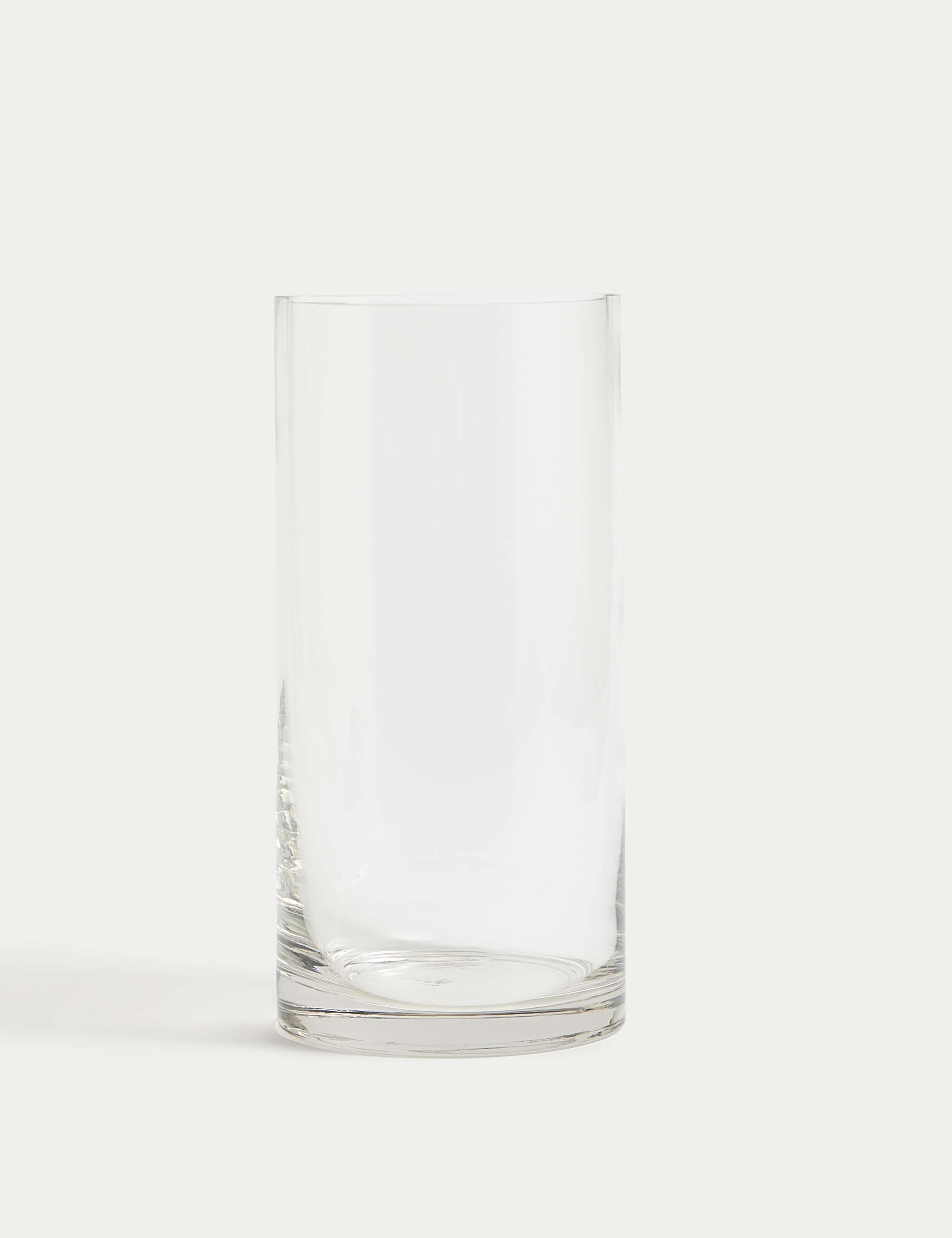 Medium cylinder glass vase, imported from the UK