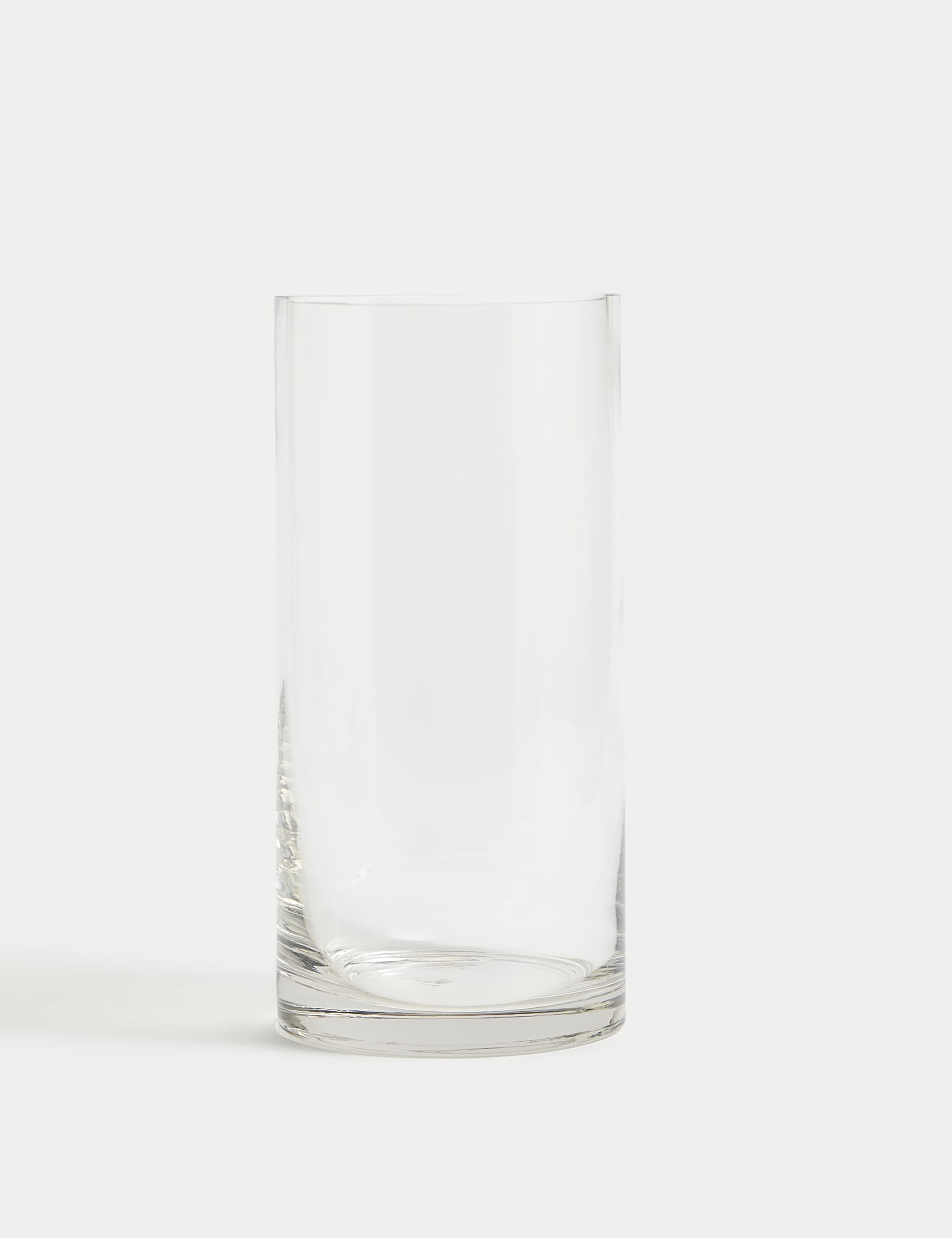 Medium cylinder glass vase, imported from the UK