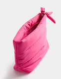 Medium puffy polyester cosmetic bag, imported from the UK