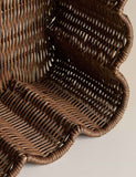 Scalloped rattan tray medium size 34x28 cm (British brand)