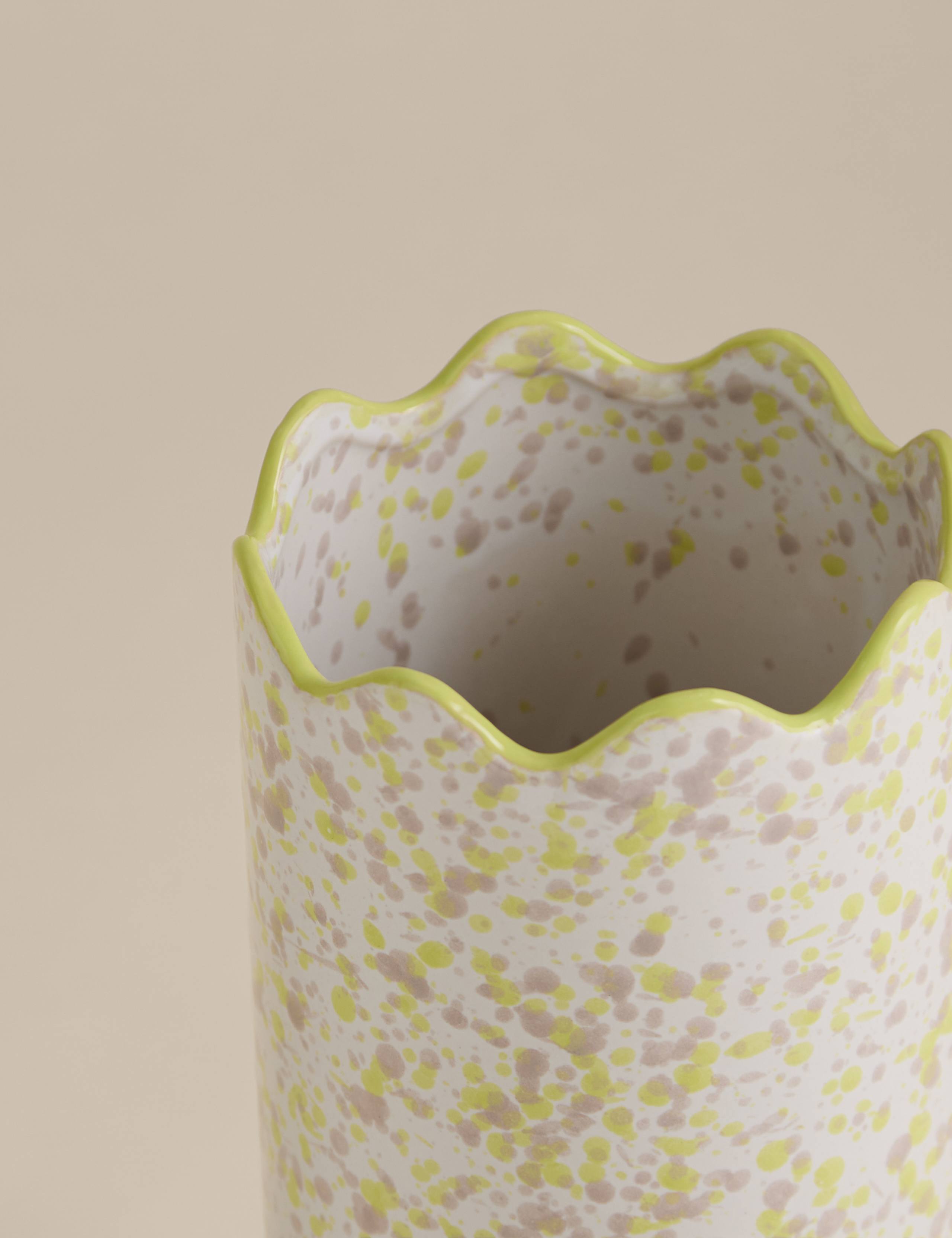 Ceramic splatter vase medium 25.5cm, UK version