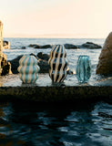 Medium striped ceramic vase 21.6cm height (British brand)