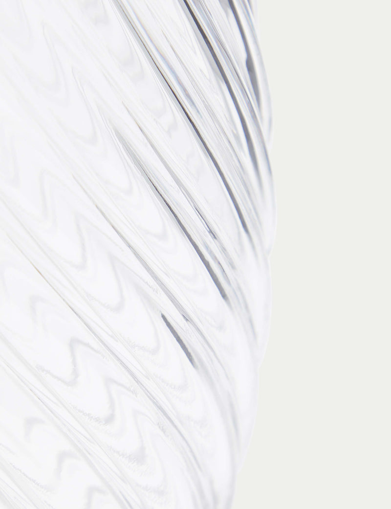 Medium textured teardrop glass vase, imported from the UK