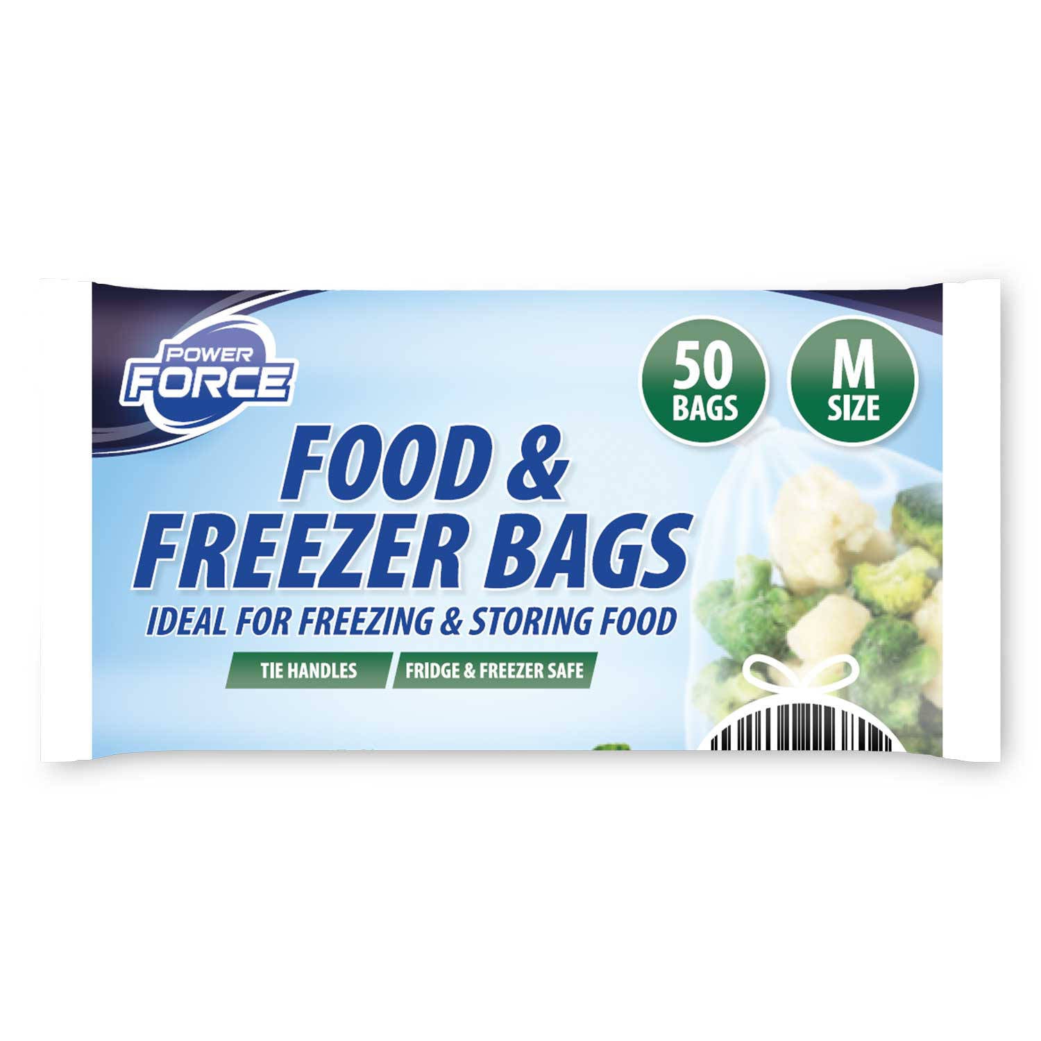 Small freezer bag roll 80 pack 2 litres - British product