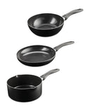 Medium pan assortment, dishwasher safe and induction compatible - British product