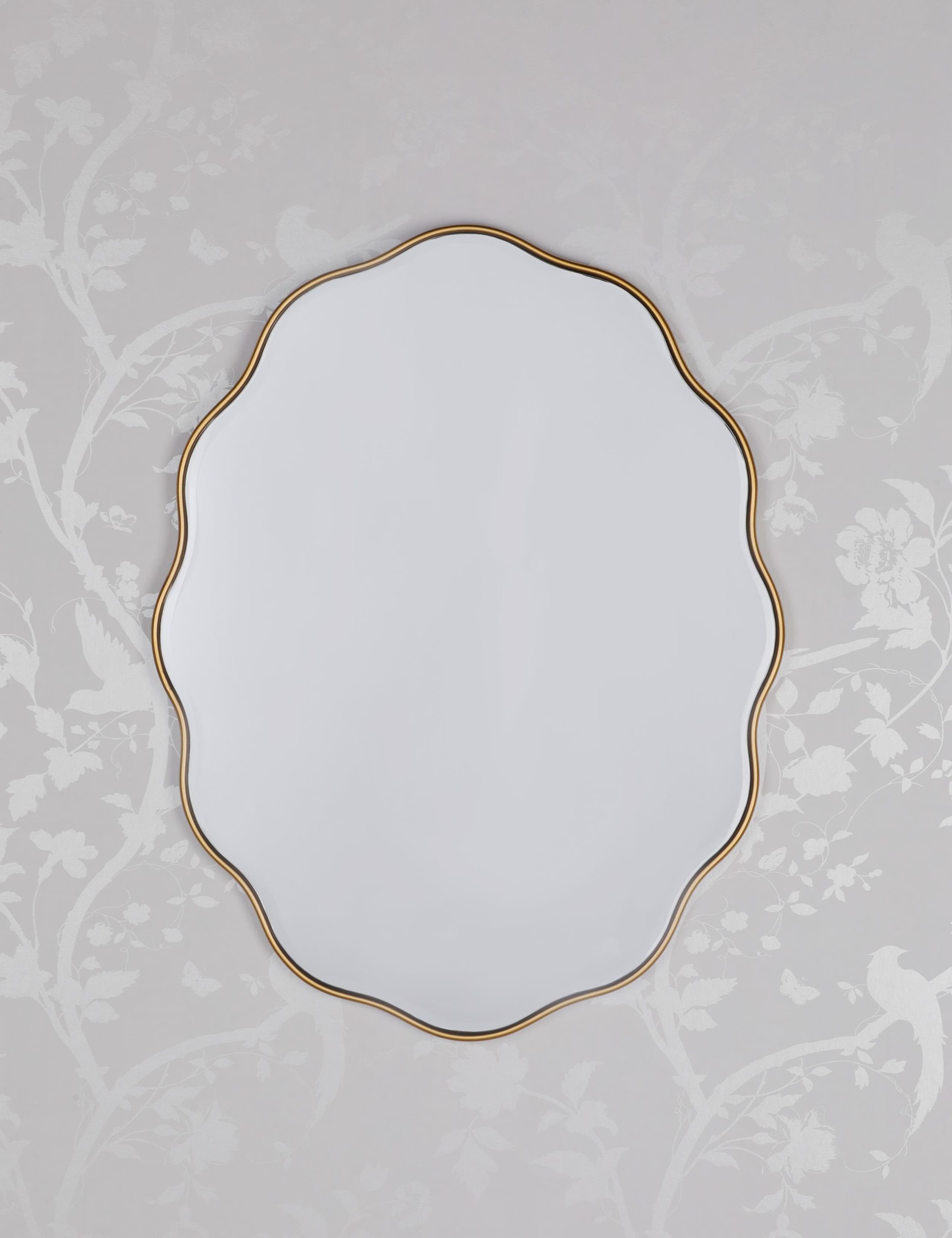 Laura Ashley oval wall mirror with gold frame 71x55cm, imported from the UK