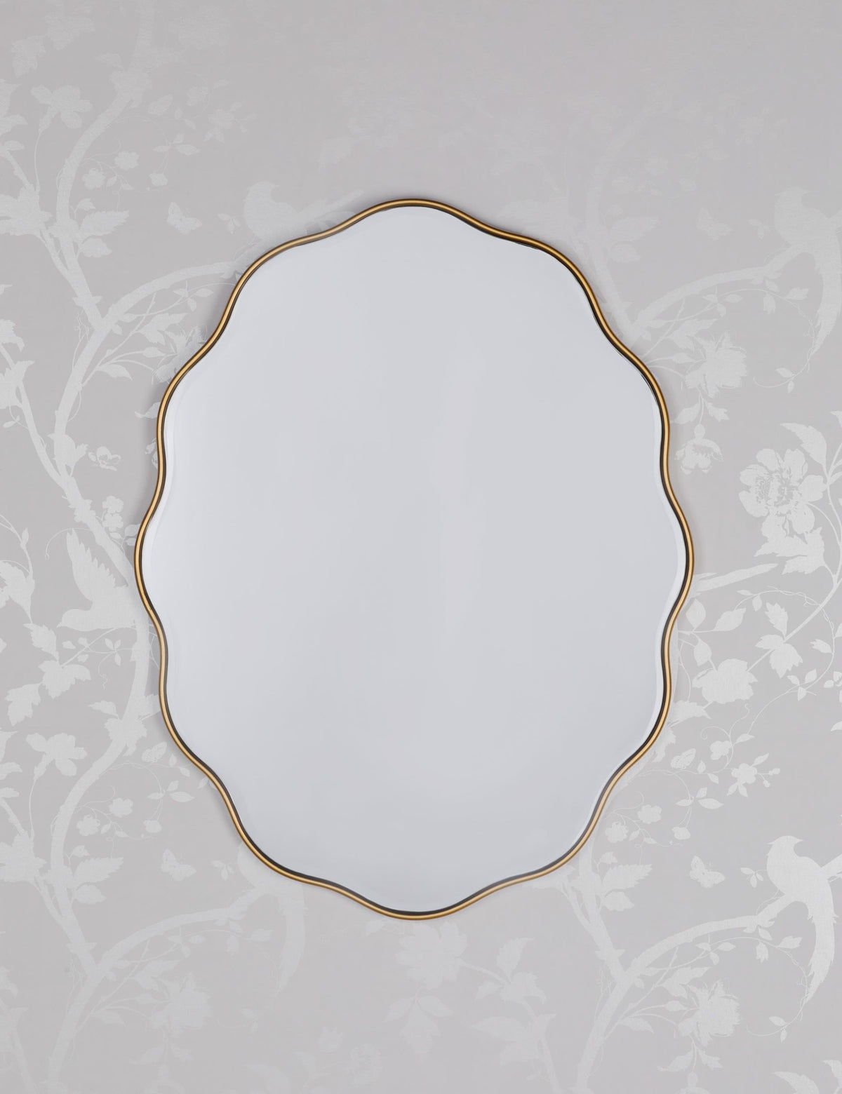 Laura Ashley oval wall mirror with gold frame 71x55cm, imported from the UK