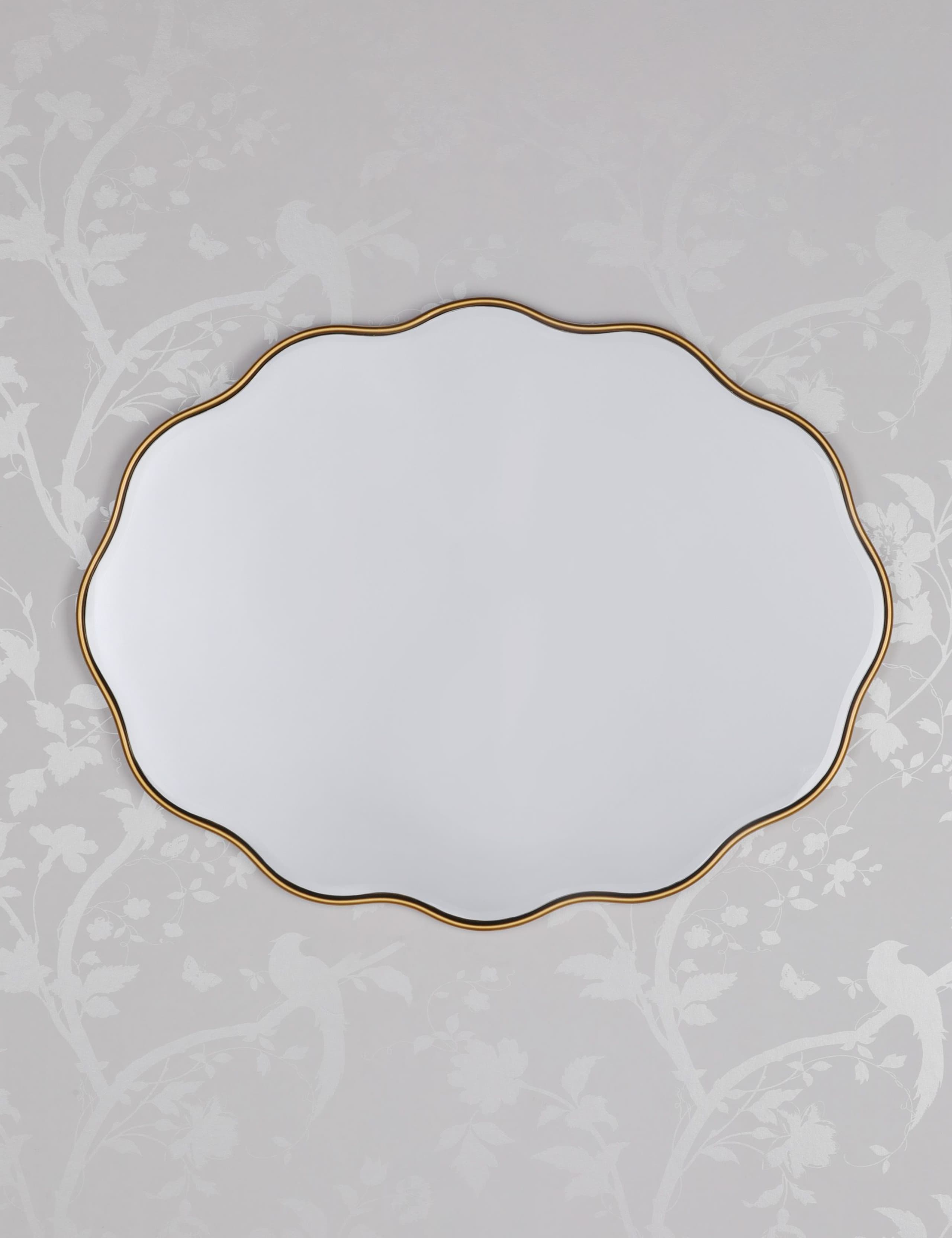 Laura Ashley oval wall mirror with gold frame 71x55cm, imported from the UK