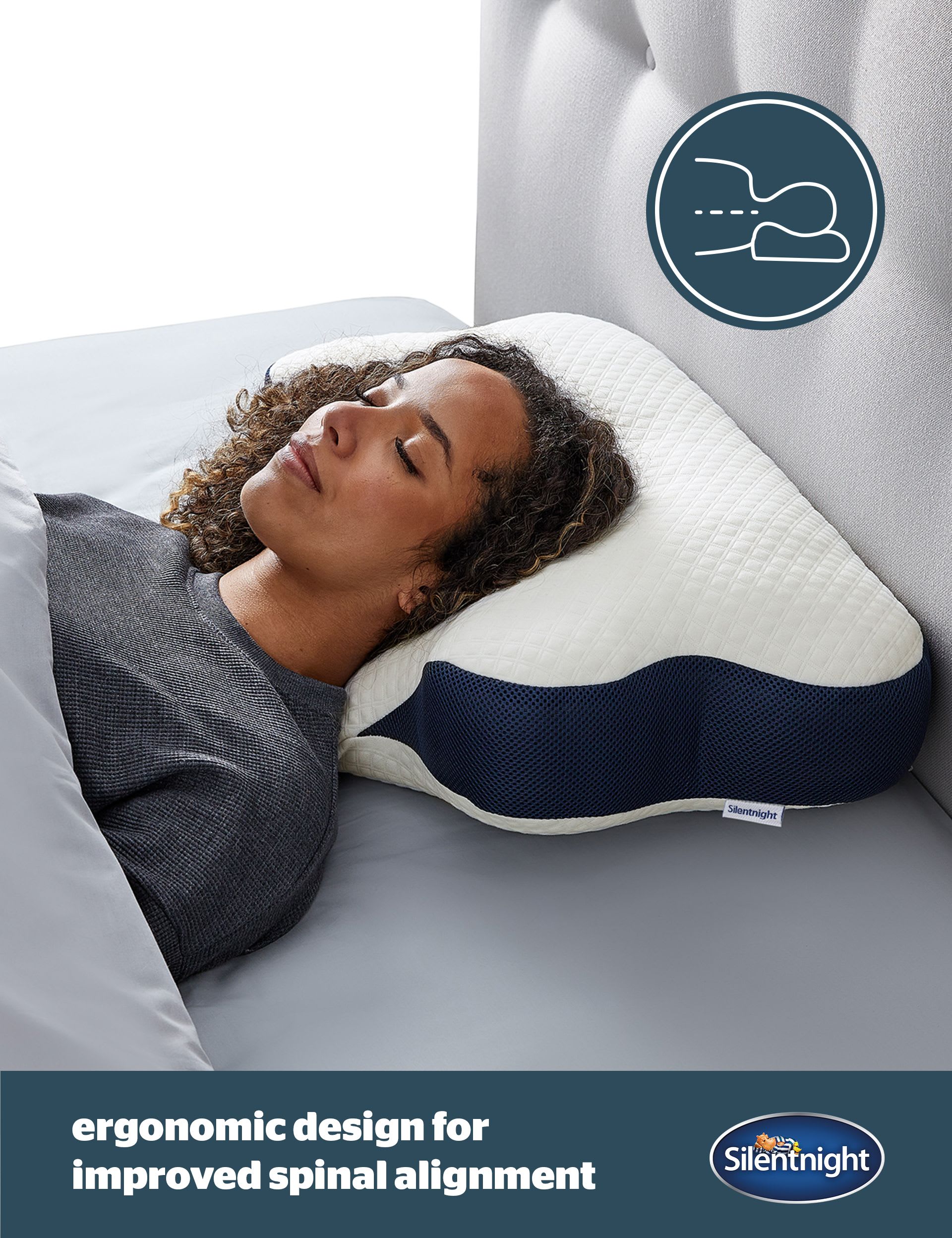 Silentnight memory foam neck care pillow, imported from the UK