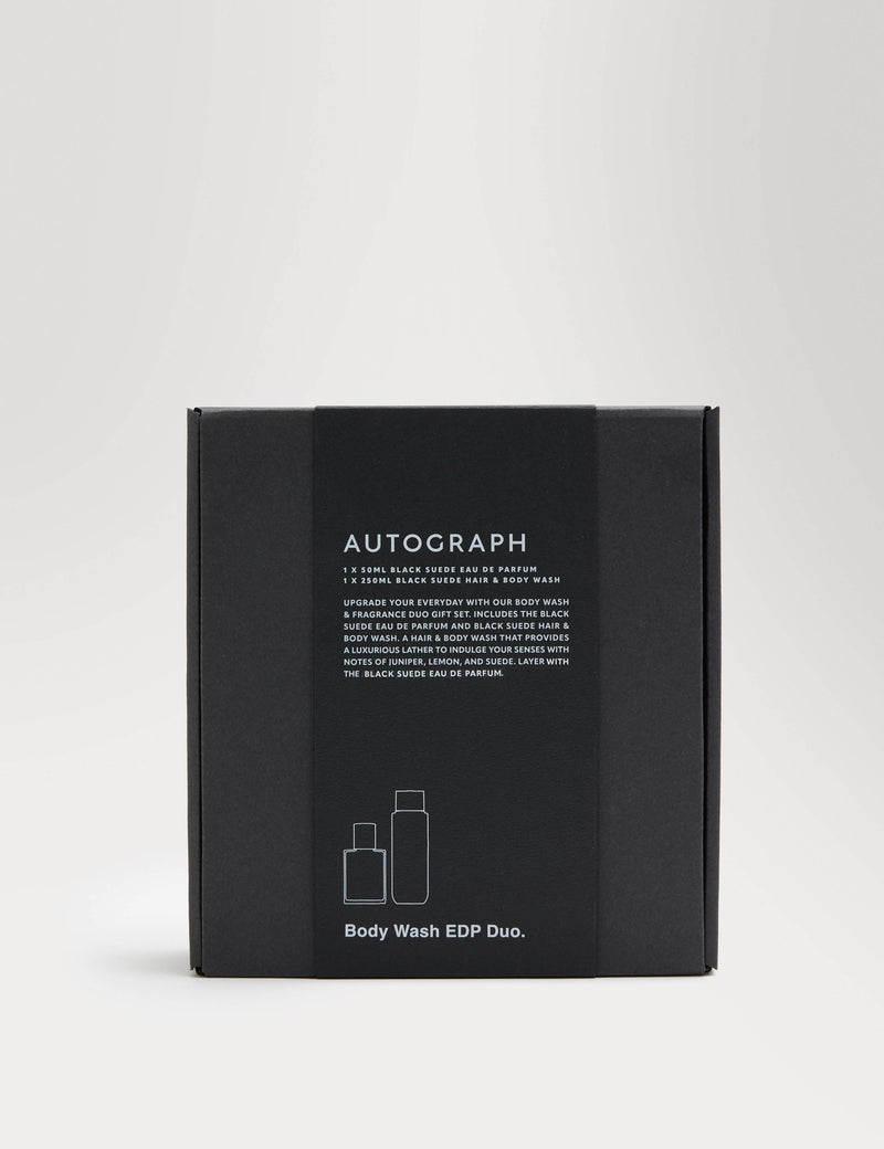Autograph men's body wash and perfume gift set Black Suede, imported from the UK