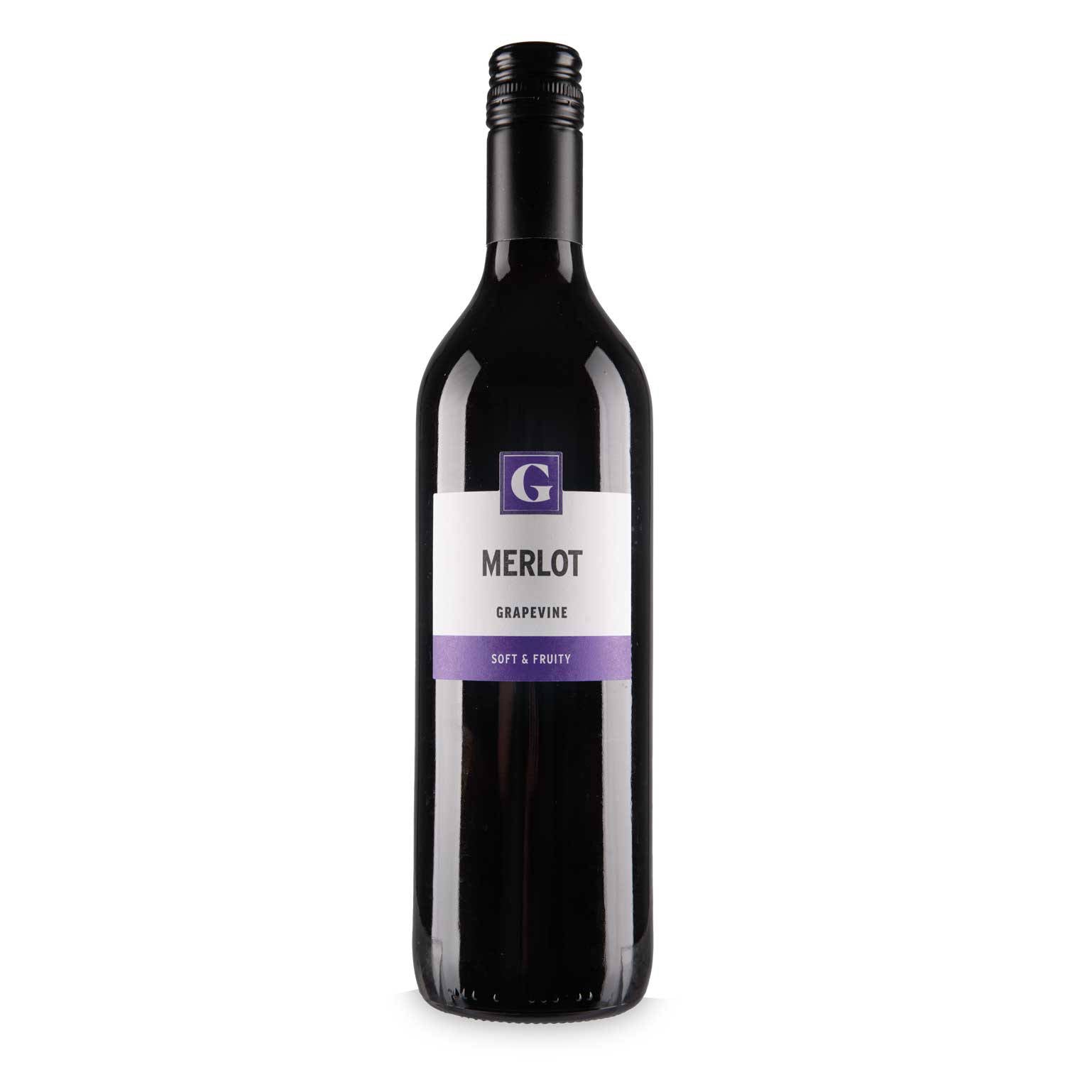 Grapevine Merlot red wine, 11% ABV (British brand)