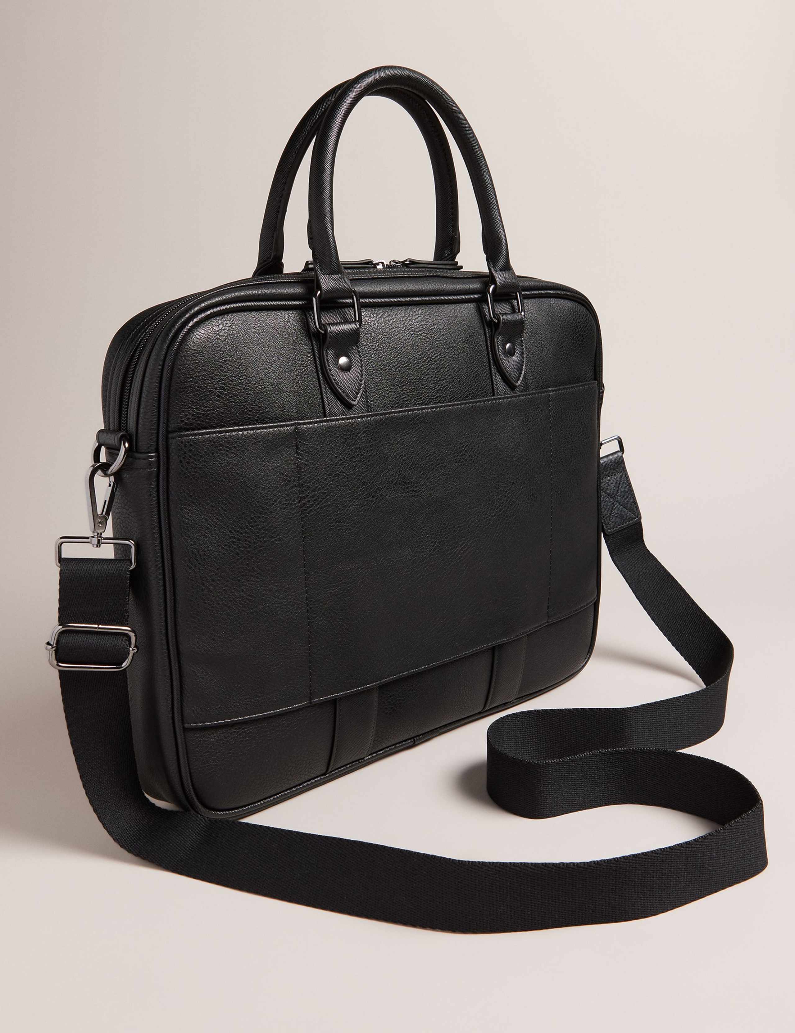 Ted Baker check design faux leather messenger bag, imported from the UK