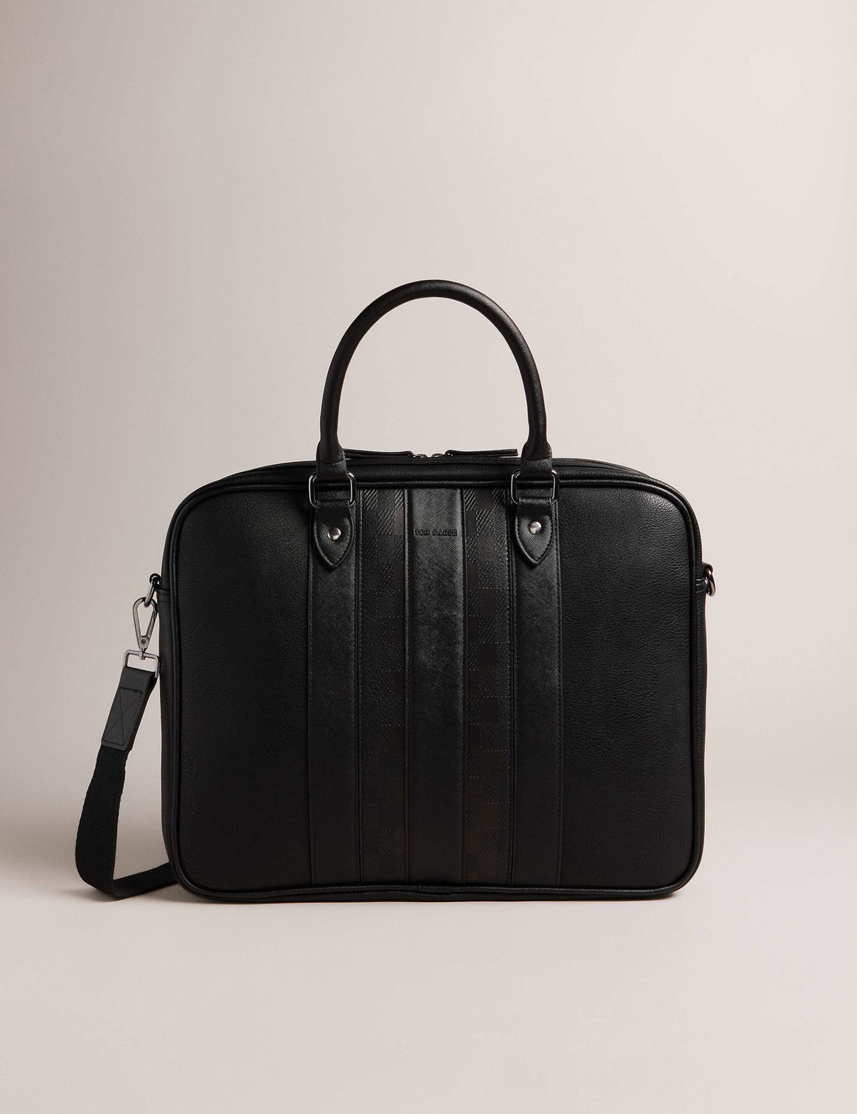 Ted Baker check design faux leather messenger bag, imported from the UK