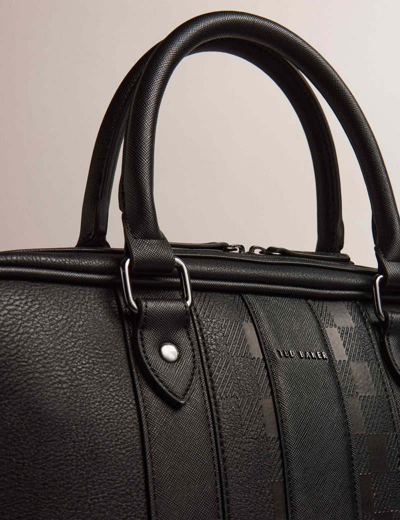 Ted Baker check design faux leather messenger bag, imported from the UK