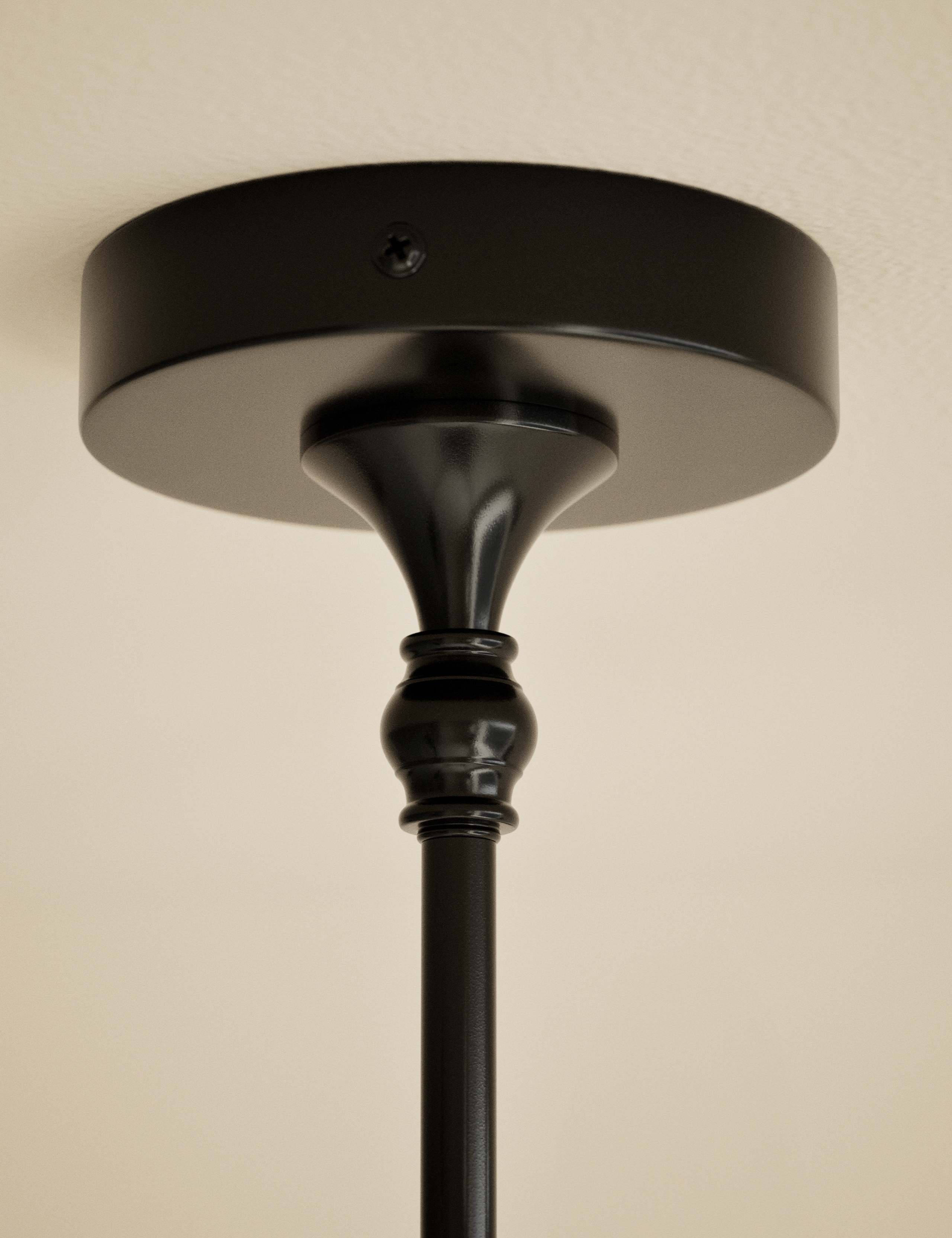 Metal flush chandelier with five lights, imported from the UK