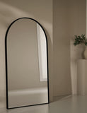 Gold metal arch free standing mirror, UK version