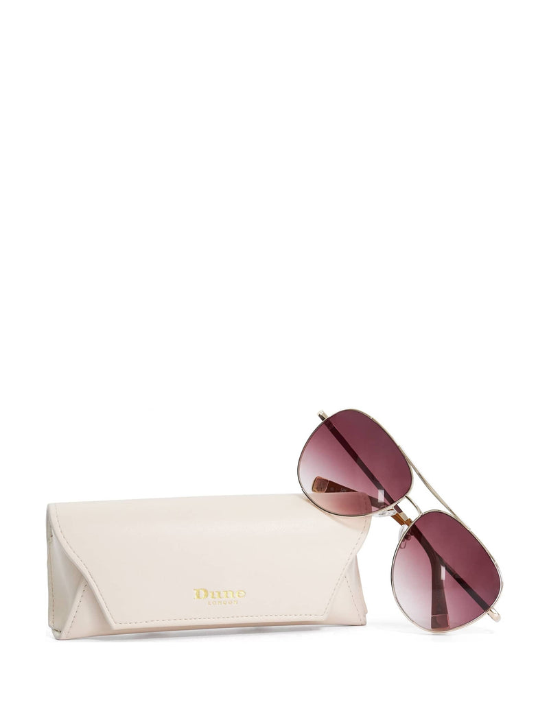 Dune London metal aviator sunglasses, imported from the UK