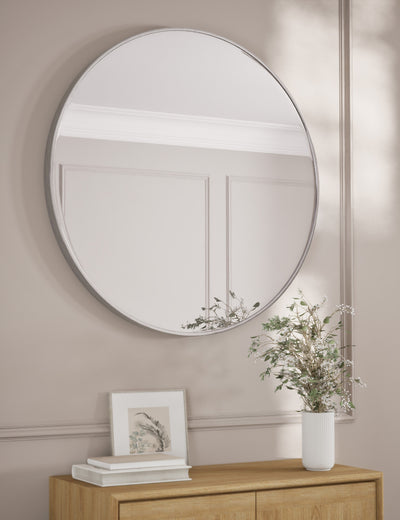 Metal Circle Wall Mirror 80cm