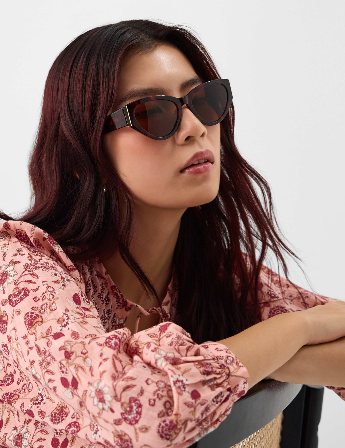Accessorize cat eye sunglasses tortoiseshell metal detail (British brand)