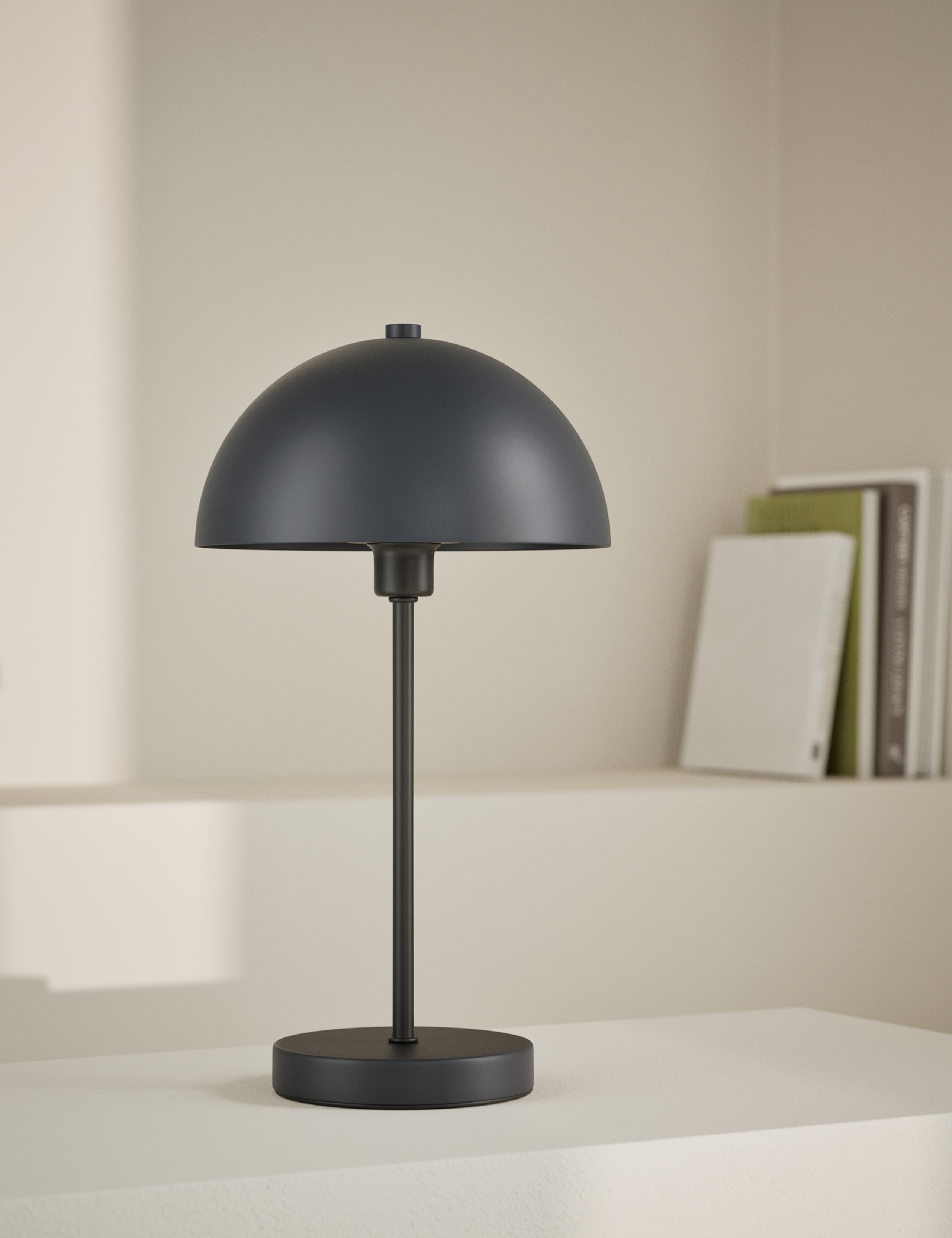 Metal dome table lamp modern design compact size - British product