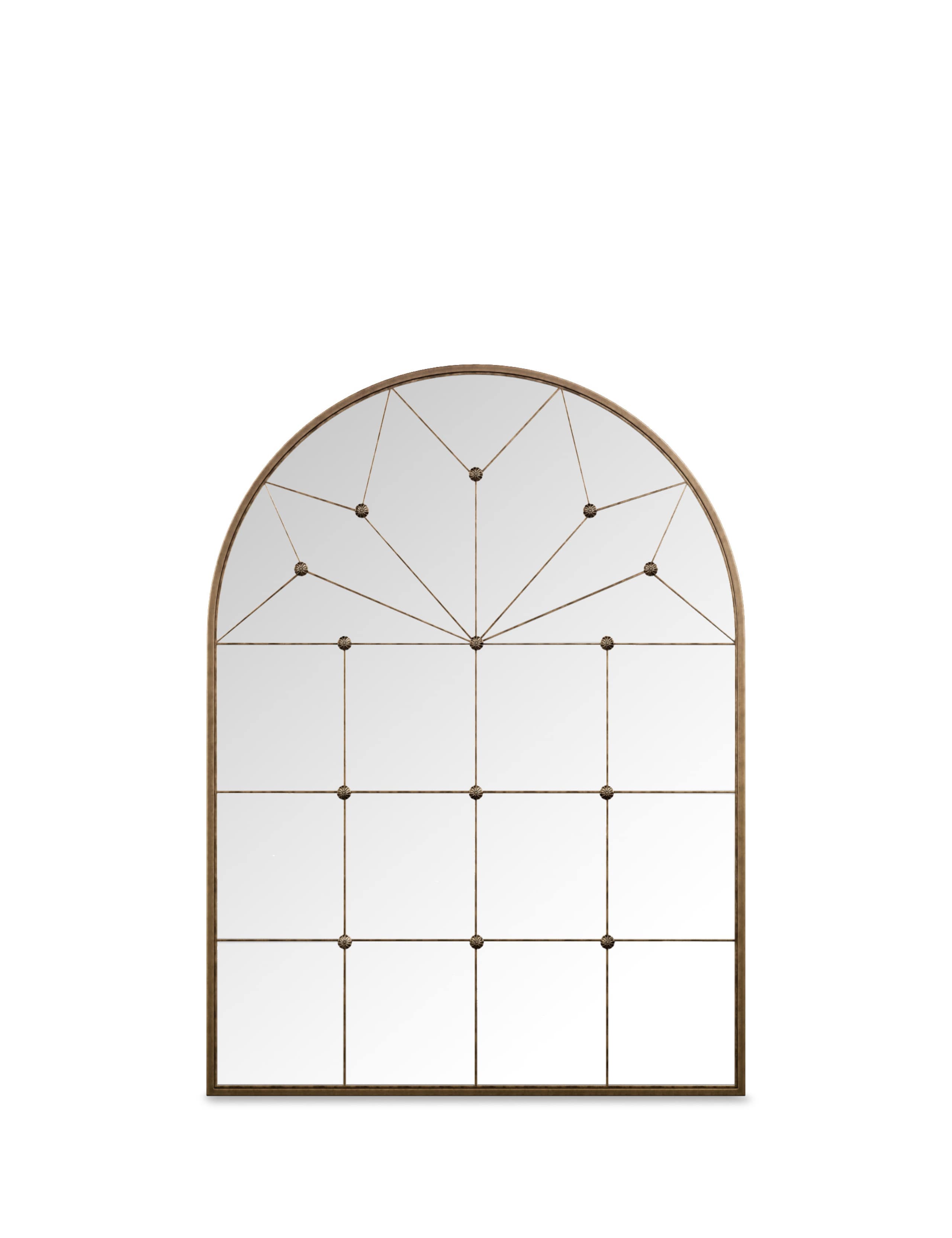 Metal arch wall mirror medium size from a British brand