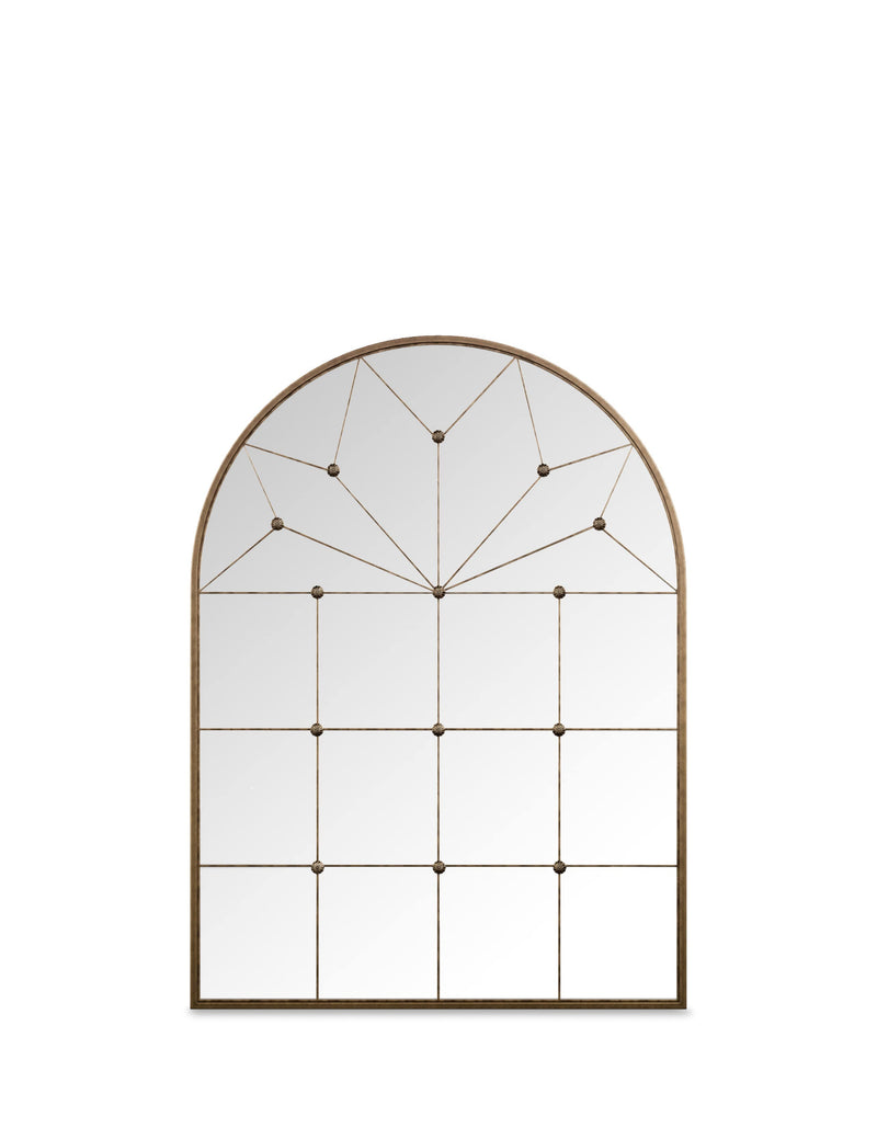 Metal arch wall mirror medium size from a British brand