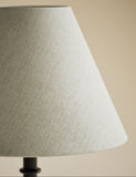 Metal Ribbed Table Lamp with linen shade (British brand)