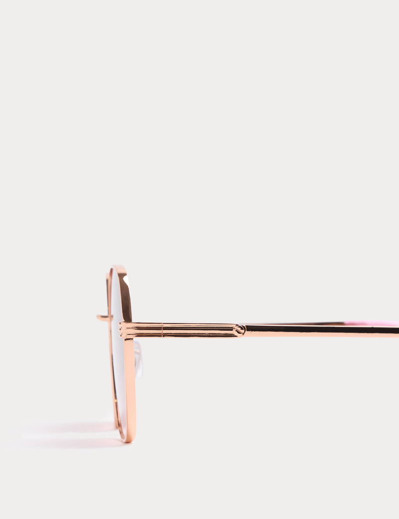 M&S square sunglasses with gold-tone metal rim, UK version