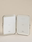 Metal rounded double photo frame 5x7 inch, UK version
