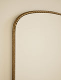 Metal twisted overmantel wall mirror, 100cm by 80cm (British brand)