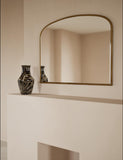 Metal twisted overmantel wall mirror, 100cm by 80cm (British brand)
