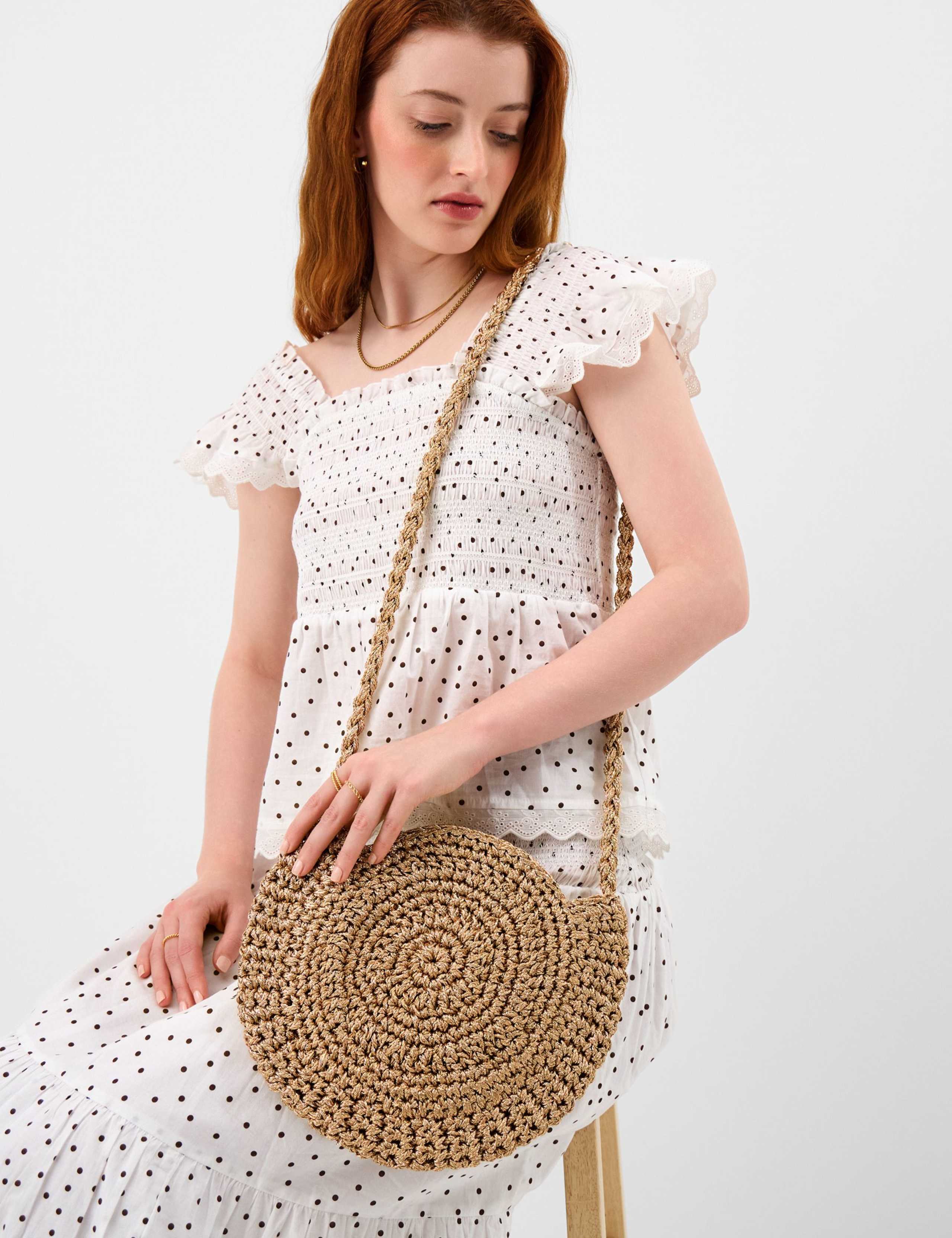 Accessorize metallic braided cross body bag, UK version