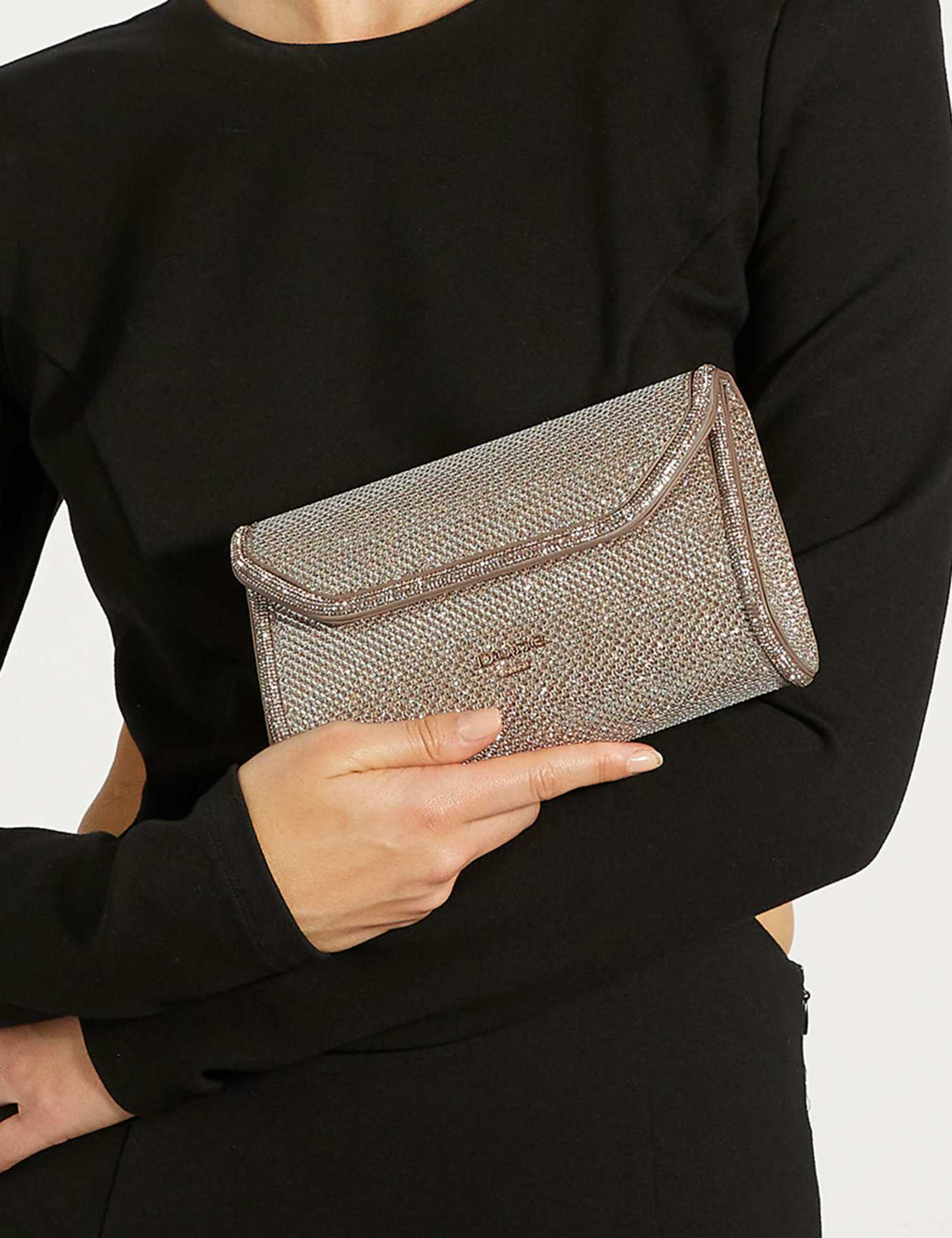 Dune London metallic clutch bag (British brand)