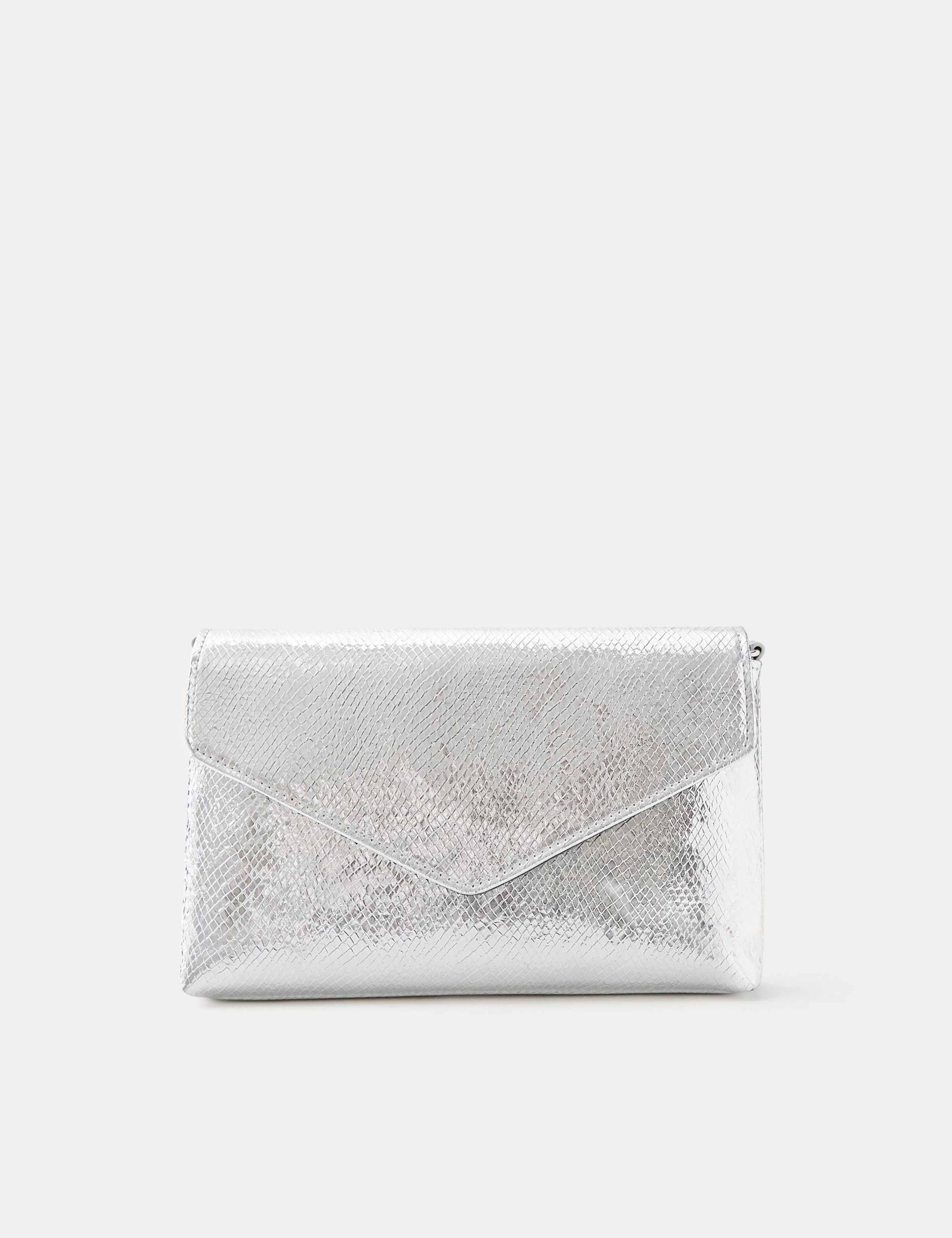 Accessorize metallic envelope cross body bag, imported from the UK