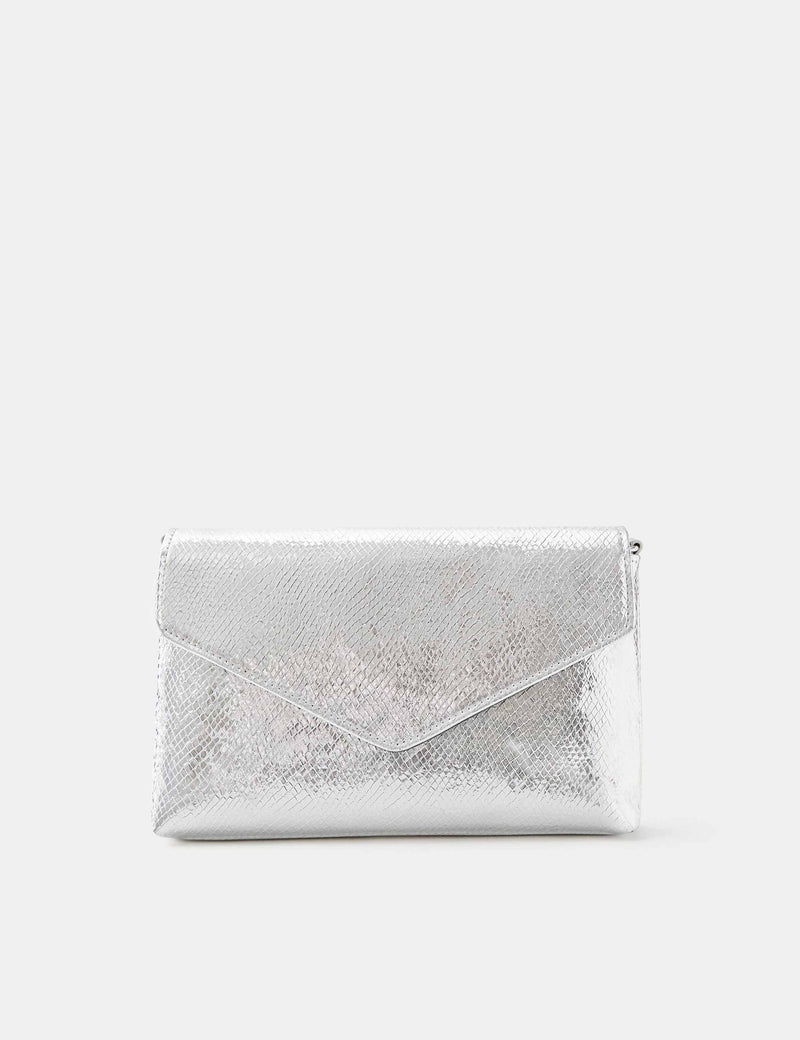 Accessorize metallic envelope cross body bag, imported from the UK