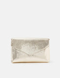 Accessorize metallic envelope cross body bag golden, imported from the UK