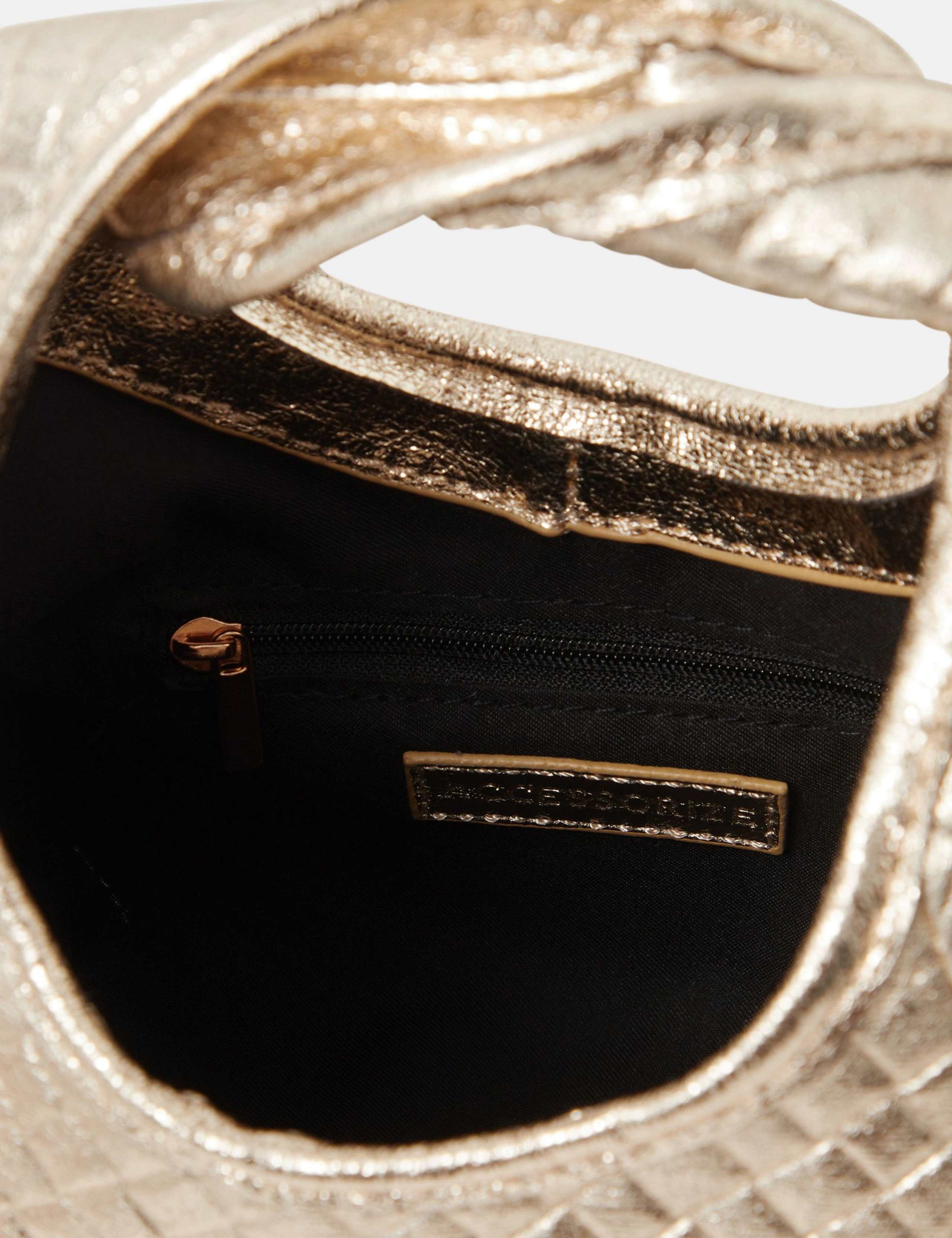 Accessorize metallic woven grab bag, imported from the UK