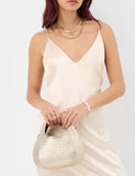 Accessorize metallic woven grab bag, imported from the UK