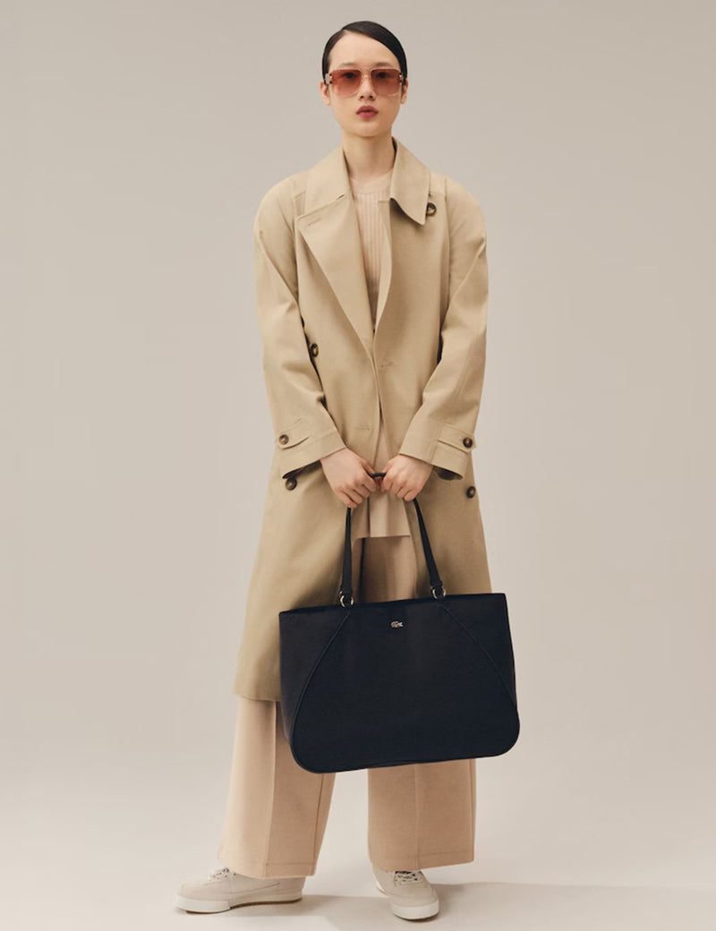 Lacoste metallic logo tote bag, imported from the UK