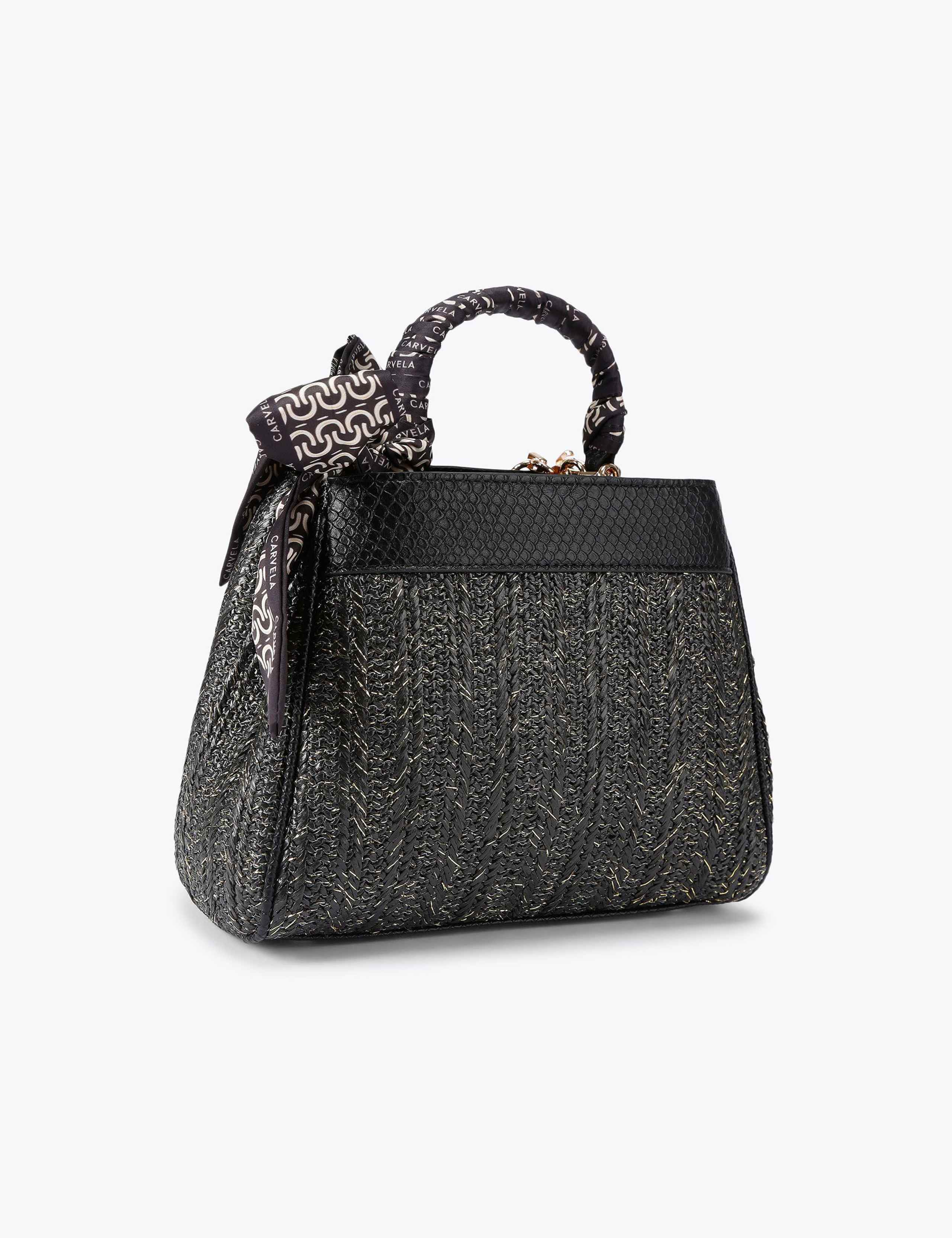 Carvela metallene Bast-Umhängetasche (britische Marke)