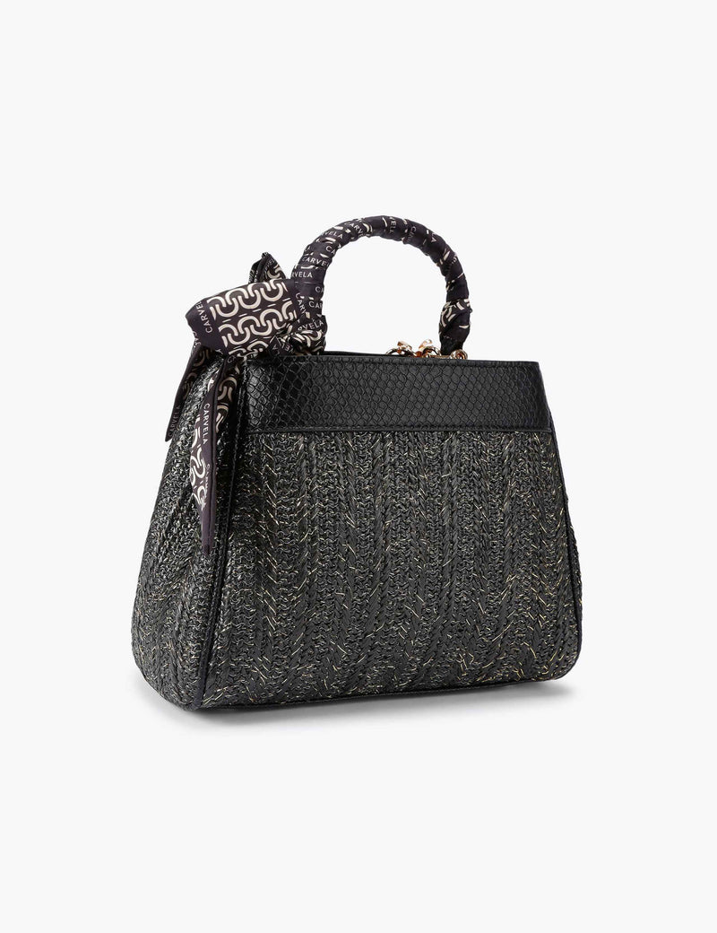 Carvela metallene Bast-Umhängetasche (britische Marke)