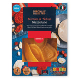 Fresh mezzelune pasta with prosciutto and ricotta filling, imported from the UK