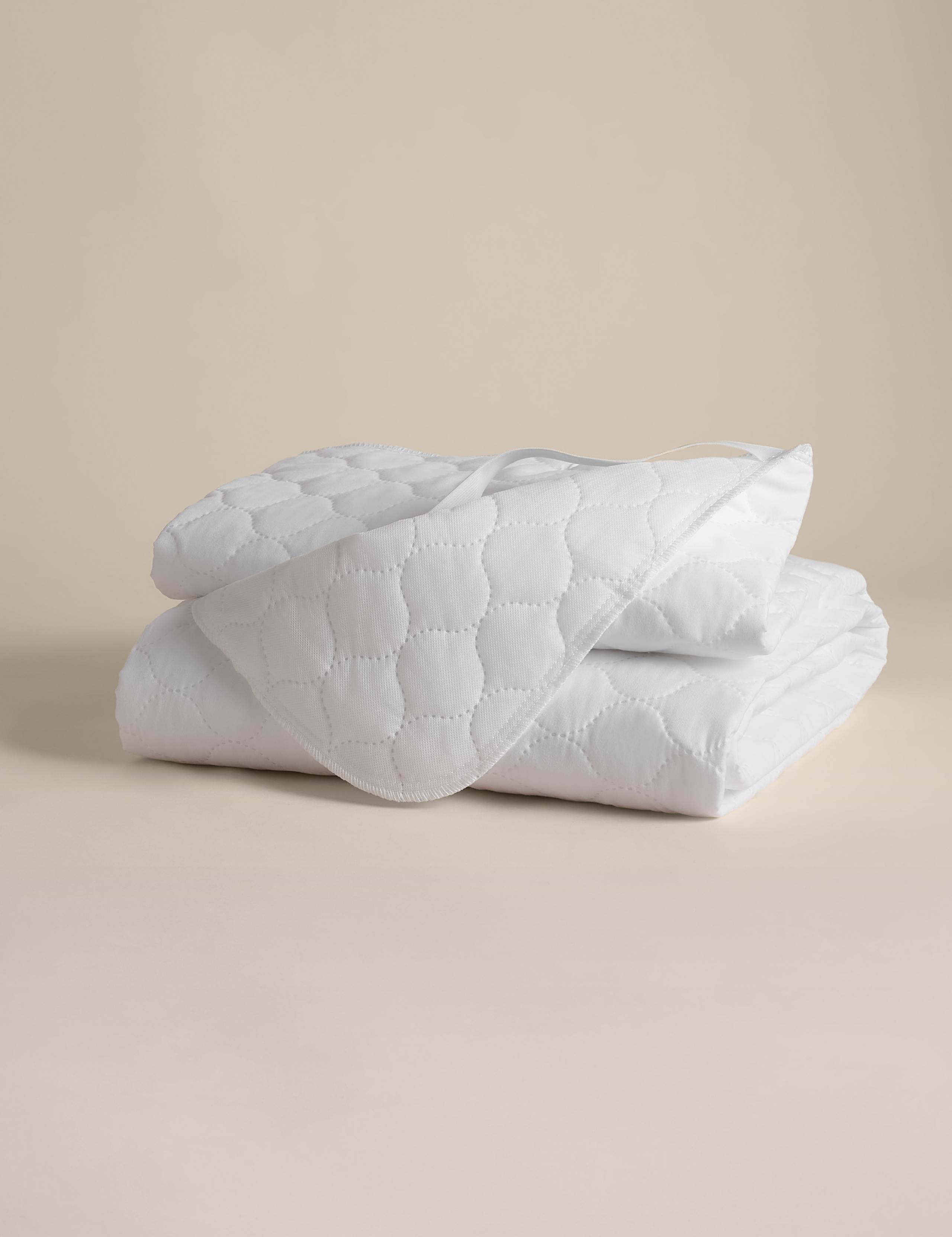 Microfibre mattress protector fitting mattresses up to 30cm deep, imported from the UK
