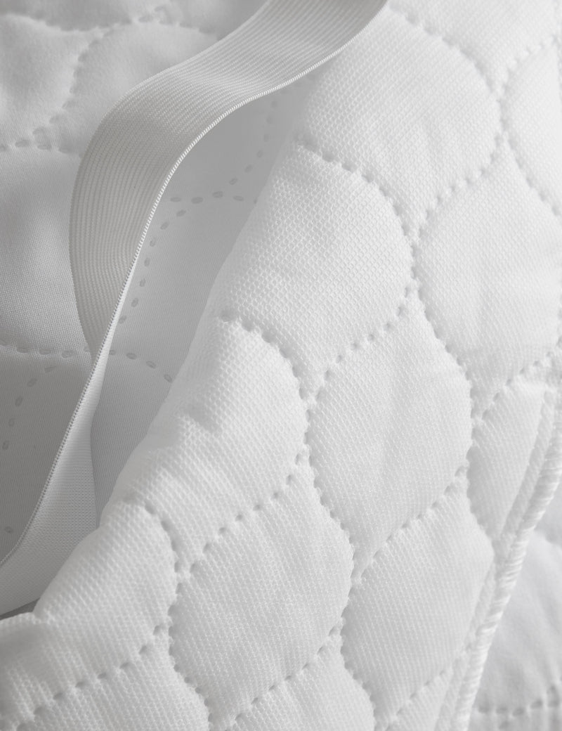 Microfibre mattress protector fitting mattresses up to 30cm deep, imported from the UK