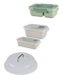 Microwave cookware assortment with lunch boxes and rice cookers (British brand)