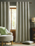 Laura Ashley Milbourne herringbone eyelet curtains, imported from the UK