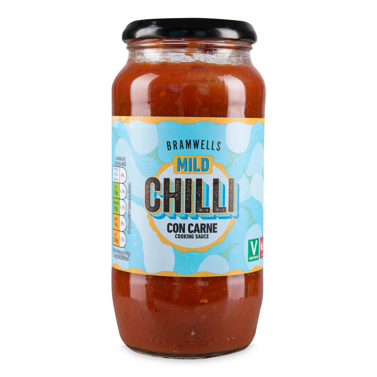Mild chilli con carne cooking sauce with tomato and beans (British brand)