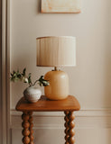 Milk Glass Pleated Shade Table Lamp 39 cm - British product