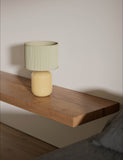 Milk Glass Pleated Shade Table Lamp 39 cm - British product
